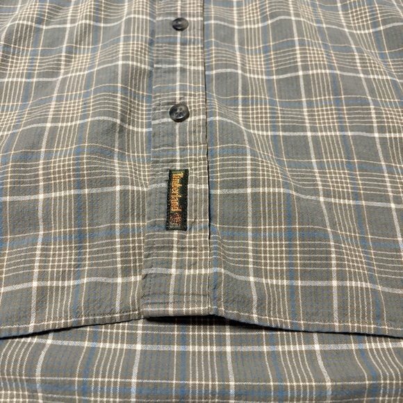 Timberland Men's Blue Plaid Button Down Shirt - Picture 4 of 4